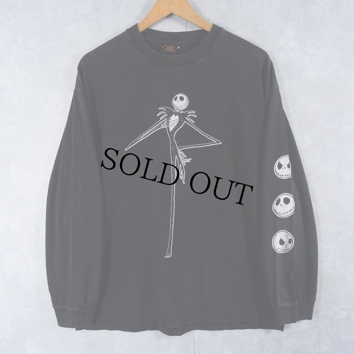 画像1: The Nightmare Before Christmas "Jack Skellington" キャラクタープリントロンT BLACK XL (1)