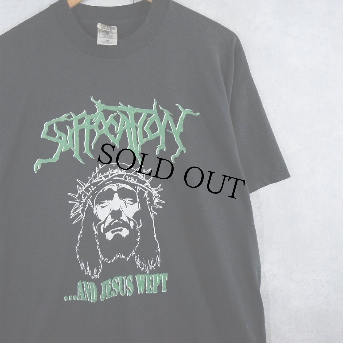 画像1: Suffocation "...AND JESUS WEPT" デスメタルバンドプリントTシャツ BLACK XL (1)