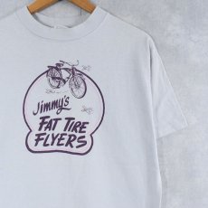 画像1: 80's JIMMY'S USA製 "FAT TIRE FLYERS Summer Tour '85" マウンテンバイクプリントTシャツ L (1)