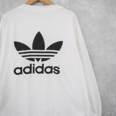 画像2: 90's adidas USA製 ロゴプリントロンT L (2)