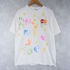 画像1: 90's Mastercard USA製 クレジットカード会社 ハンドペイントTシャツ XL (1)