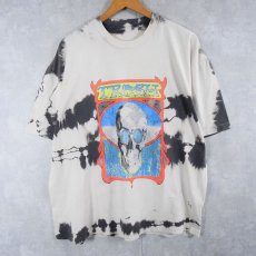 画像1: 80's JIMMY'S "TRASH True Riders Against Skate Harassment" スカルプリント タイダイTシャツ  (1)