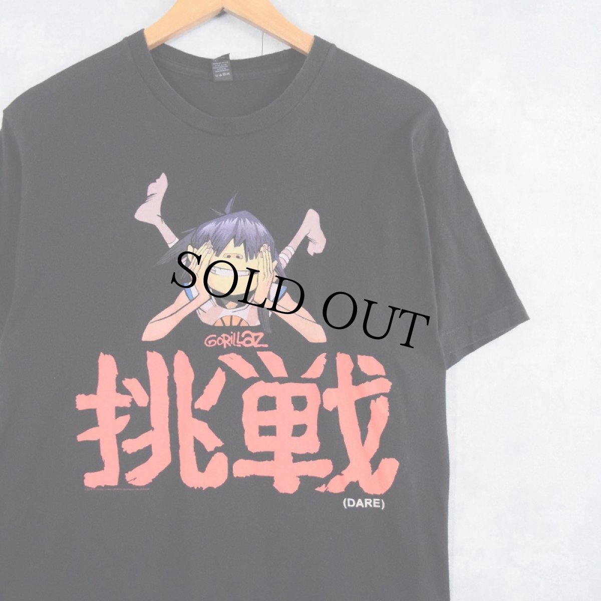 画像1: GORILLAZ "挑戦" ロックバンドTシャツ BLACK L (1)