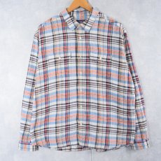 画像1: 2000's Patagonia "ORGANIC COTTON" チェック柄 コットンシャツ L (1)