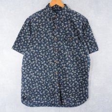 画像1: Ralph Lauren "CLASSIC FIT" 花柄 コットンボタンダウンシャツ M (1)