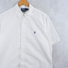 画像1: POLO Ralph Lauren "CUSTOM FIT" ロゴ刺繍 コットンボタンダウンシャツ L (1)