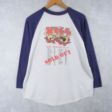 画像2: 90's KISS USA製 "ALIVE WORLDWIDE '96-'97" ハードロックバンドツアーラグランTシャツ XL (2)