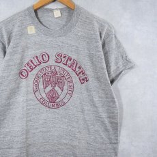 画像1: 70's〜 "OHIO STATE" 染み込みプリントTシャツ XL DEADSTOCK (1)