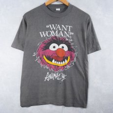 画像1: 80's The MUPPETS ANIMAL "WANT WOMAN!" キャラクタープリントTシャツ  (1)