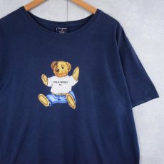 画像1: 90's POLO SPORT Ralph Lauren ポロベアプリントTシャツ NAVY XL (1)