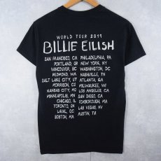 画像2: Billie Eilish "When We All Fall Asleep, Where Do We Go?" ミュージシャンフォトプリントTシャツ BLACK S (2)