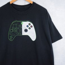 画像1: XBOX ゲームコントローラープリントTシャツ BLACK (1)