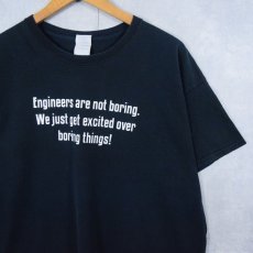 画像1: "Engineers are not boring...." メッセージプリントTシャツ XL (1)