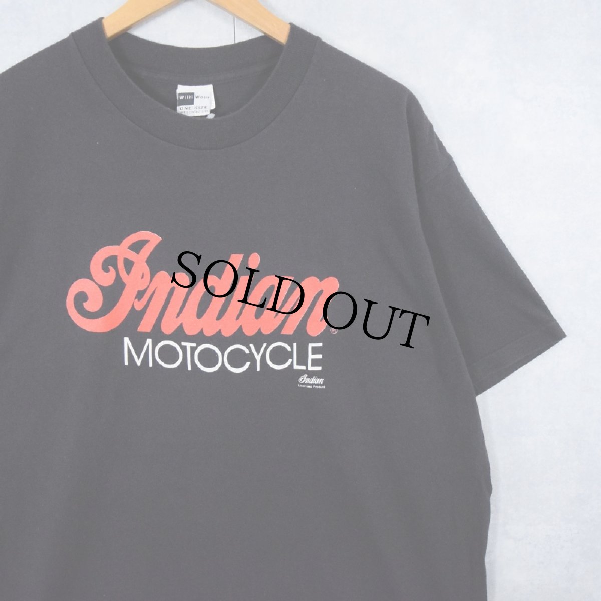 画像1: 90's Indian Motorcycle USA製 バイクショップ ロゴプリントTシャツ ONESIZE (1)