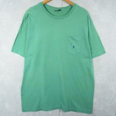 画像1: 90's POLO Ralph Lauren USA製 ロゴ刺繍 ポケットTシャツ L (1)