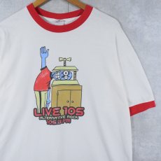 画像1: 90〜2000's LIVE 105 "ALTERNATIVE ROCK 105.3 FM" ラジオ局プリントリンガーTシャツ XL (1)