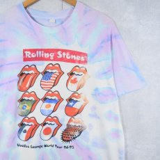 画像1: 90's The Rolling Stones "Voodoo Lounge World Tour 94-95" ロックバンドツアー タイダイTシャツ (1)