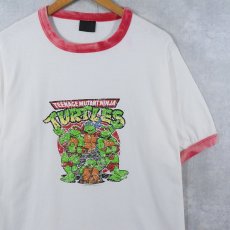 画像1: 2000's Teenage Mutant Ninja Turtles キャラクタープリントリンガーTシャツ (1)