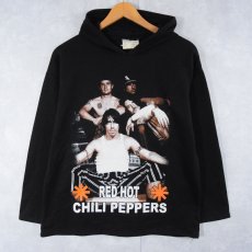 画像1: RED HOT CHILI PEPPERS ロックバンド フォトプリントスウェットフーディー BLACK S (1)