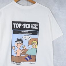 画像1: "TOP10 REASONS TO GET TESTED" シュールイラスト エロプリントTシャツ L (1)