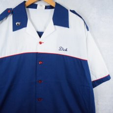 画像2: 70's King Louie USA製 エポレット付き "DIRTY DyDEES" ボーリングシャツ XL (2)