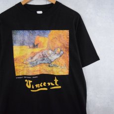 画像1: 90's〜 Vincent Van Gogh "The Siesta" アートプリントTシャツ BLACK (1)