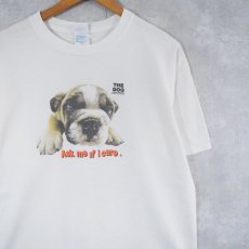 画像1: THE DOG "ASK ME IF I CARE." ブルドッグプリントTシャツ L (1)