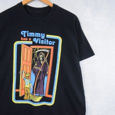 画像1: Steven Rhodes "Timmy has a Visitor" イラストプリントTシャツ L (1)