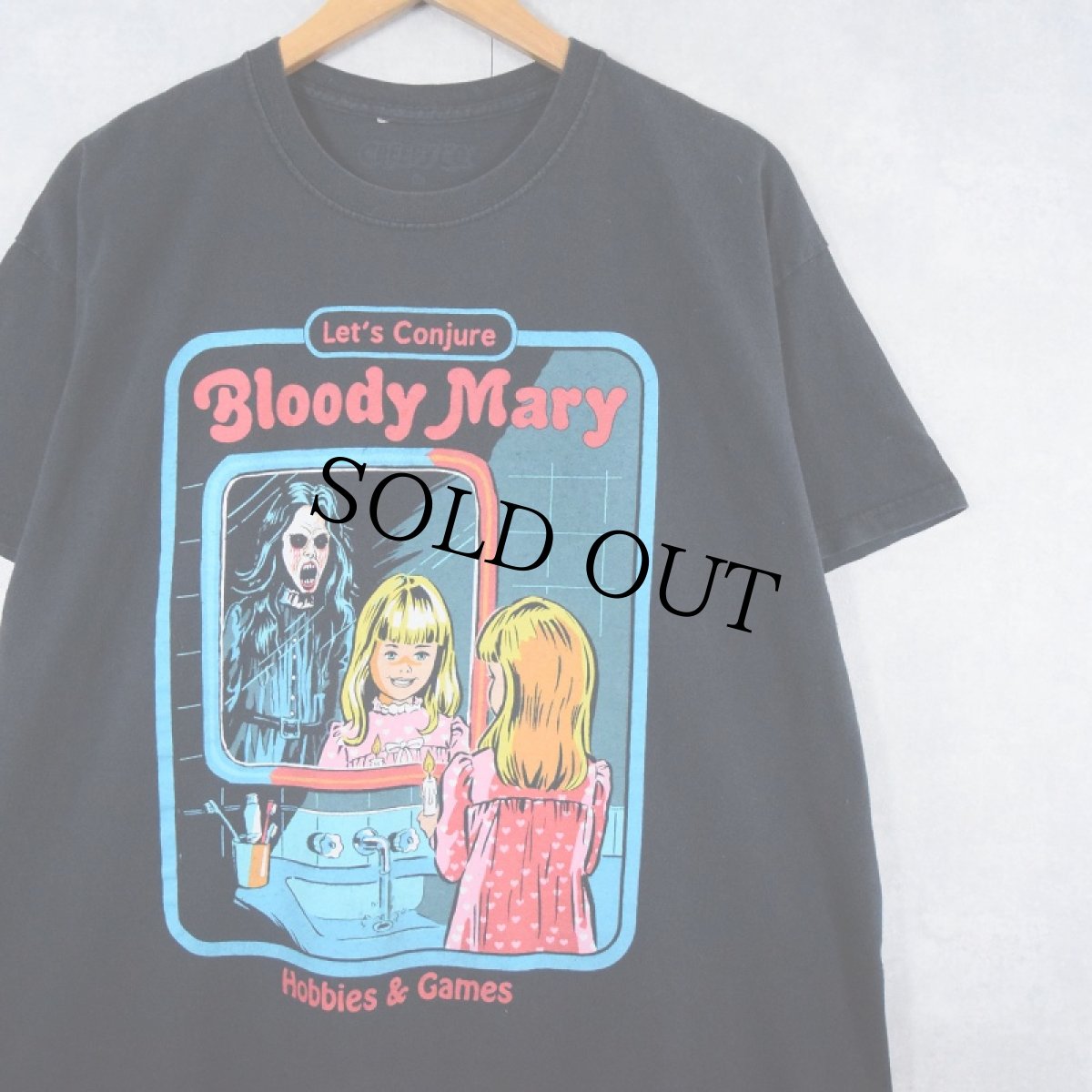 画像1: CREEPY CO. "Bloody Mary" イラストプリントTシャツ XL (1)