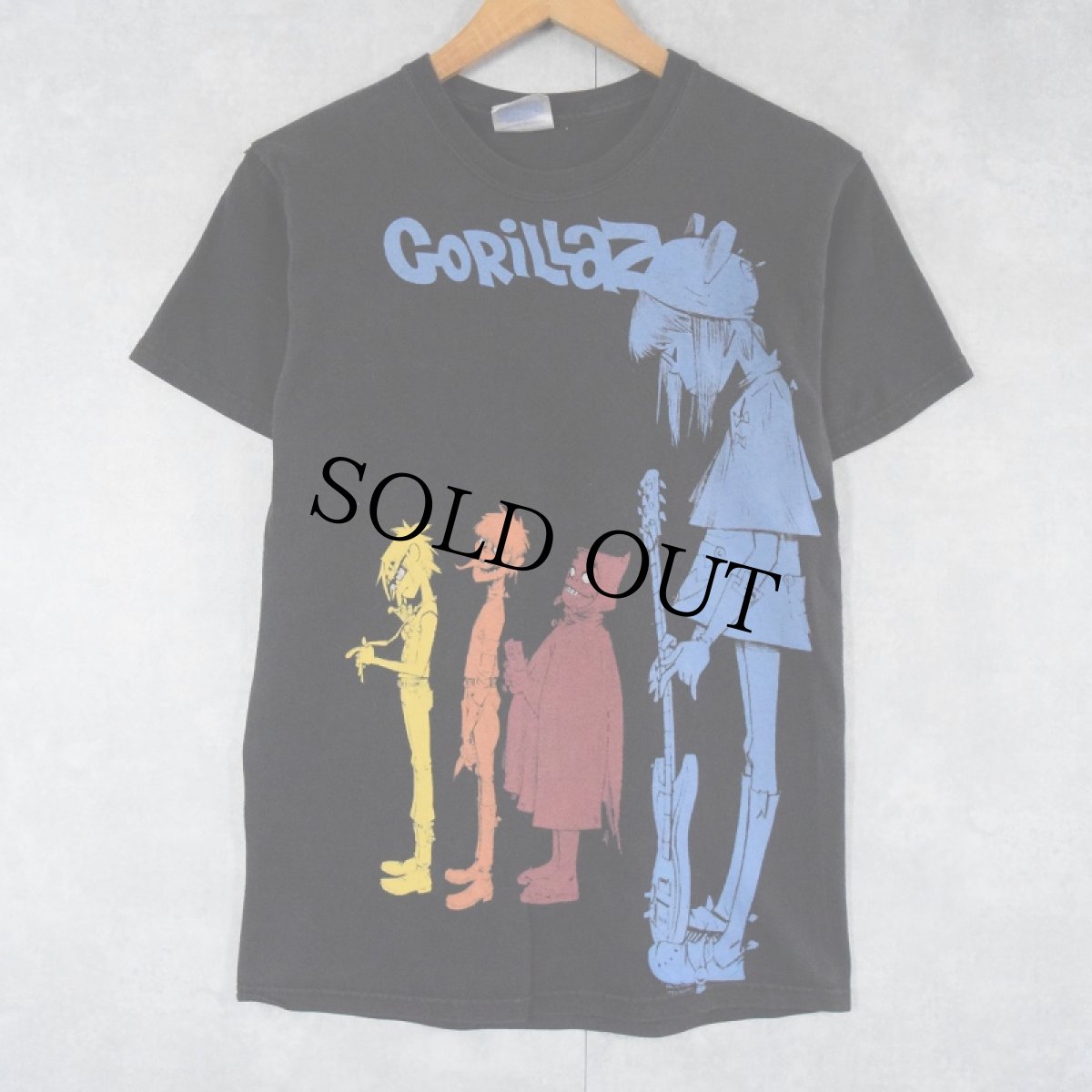 画像1: GORILLAZ ロックバンドTシャツ BLACK S (1)