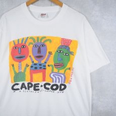 画像1: 90's BIG HED designs "CAPE-COD" アートプリントTシャツ L (1)