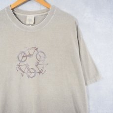 画像1: USA製 自転車プリントTシャツ L (1)