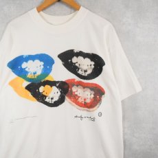 画像1: 90's ANDY WARHOL "Marilyn Monroe / I Love Your Kiss Forever Forever" アートプリントTシャツ 箱付き XL (1)