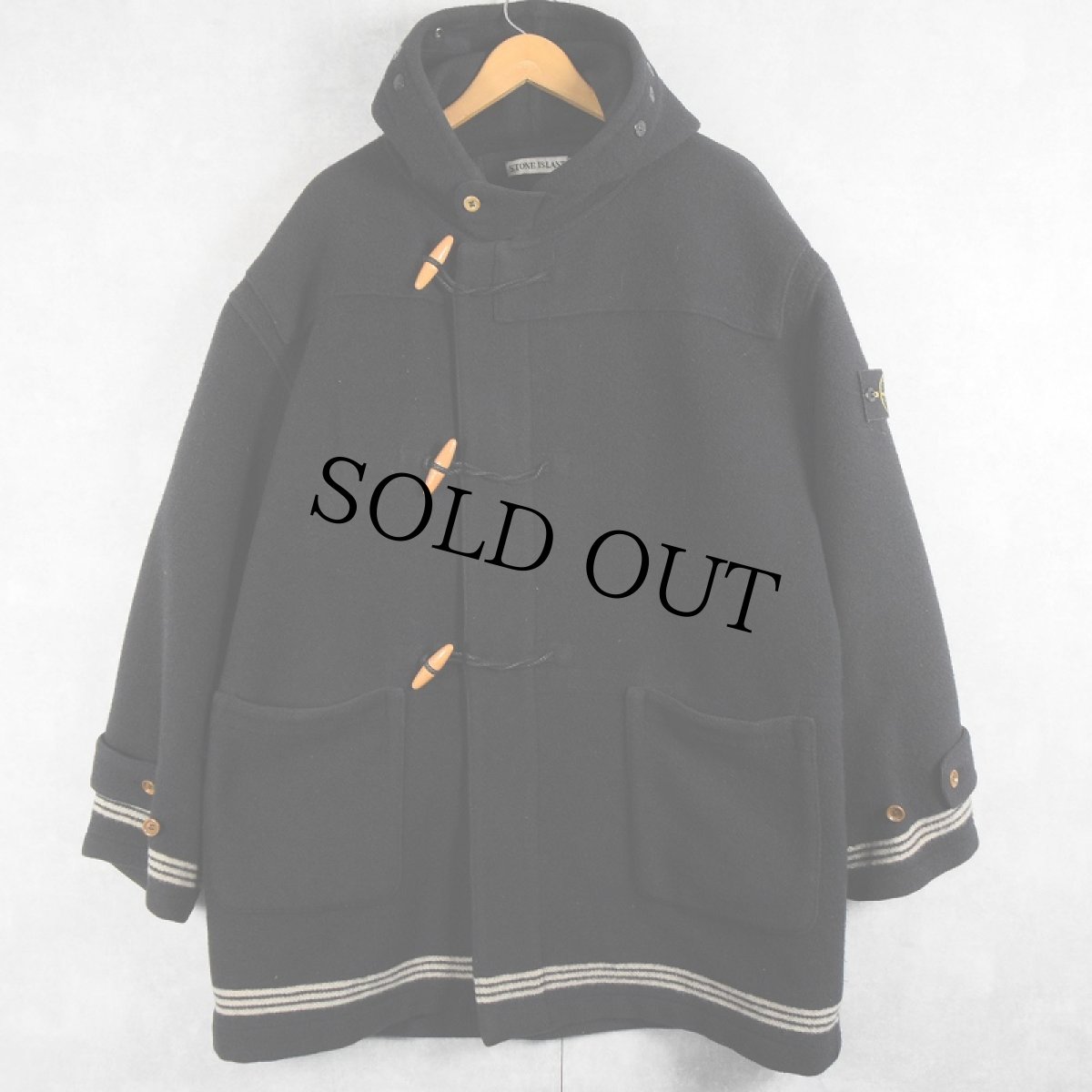 画像1: 80's STONE ISLAND "MONTGOMERY DUFFLE COAT" BLACK L (1)