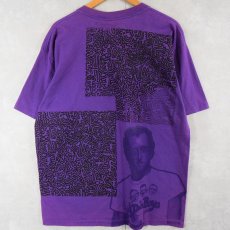 画像2: 90's Keith Haring 手刷り 大判 アートプリントTシャツ L (2)