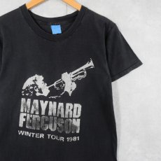 画像1: 80's Maynard Ferguson USA製 トランペット奏者 ラメプリントTシャツ M (1)