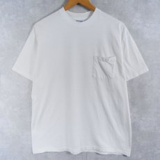 画像1: 90's Hanes 無地ポケットTシャツ L (1)