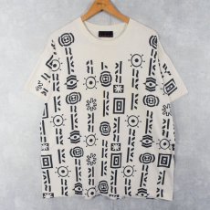 画像1: 90's USA製 総柄 大判プリントTシャツ ONESIZE (1)