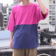 画像1: 90's 2トーン 無地Tシャツ (1)