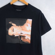 画像1: Ariana Grande ミュージシャンフォトプリントTシャツ BLACK M (1)