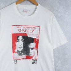 画像1: 80's CHER DENNIS QUAID SUSPEC USA製 サスペンス映画プリントTシャツ L (1)