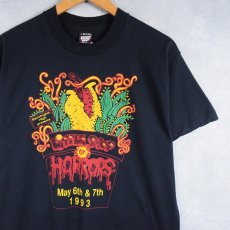 画像1: 90's LITTLE SHOP OF HORRORS USA製 ホラー映画プリントTシャツ BLACK L (1)