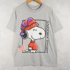 画像1: 90's SNOOPY SPORT USA製 キャラクターパロディTシャツ L (1)