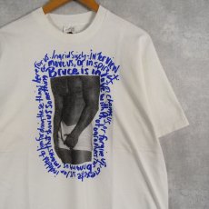 画像1: 90〜2000's "BRUCE WEBER × Ingrid Sischy-interview" パロディプリントTシャツ XL DEADSTOCK (1)