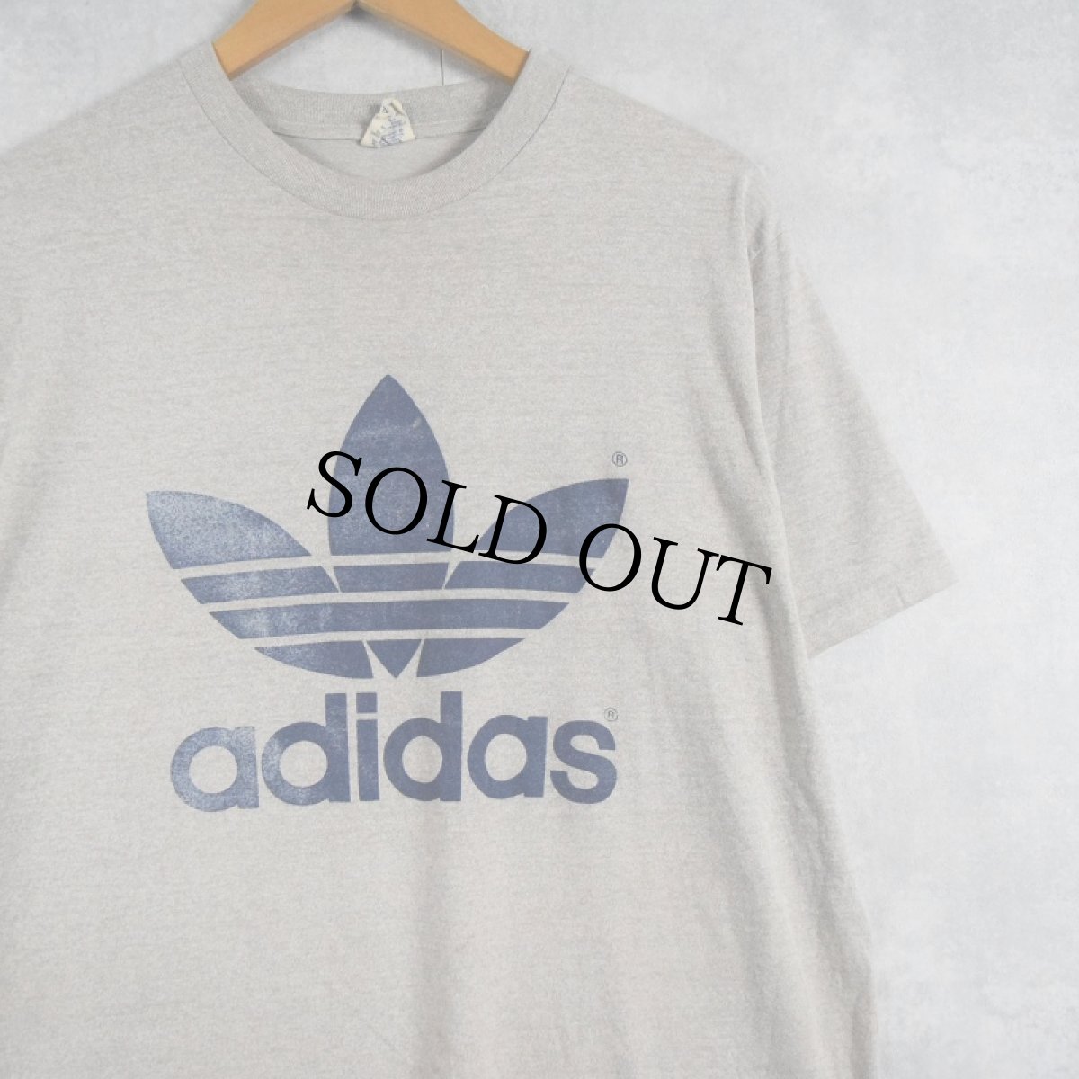 画像1: 80's adidas USA製 ロゴプリントTシャツ XL (1)