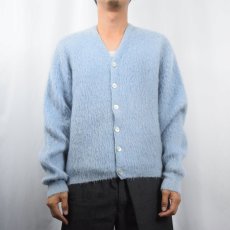 画像2: 60〜70's Knitz by Fritz モヘア×ウールニットカーディガン L (2)