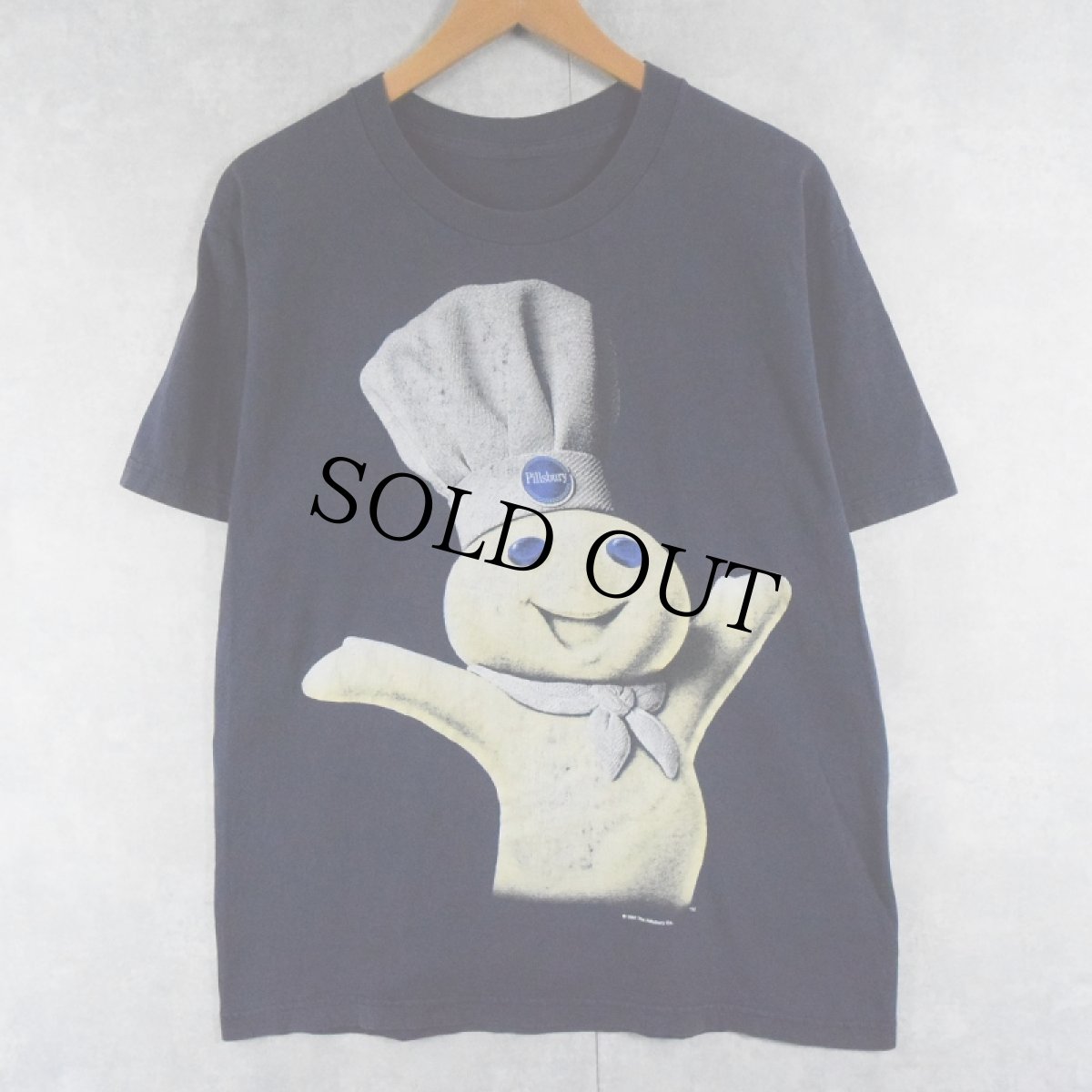 画像1: 90's Pillsbury Doughboy キャラクタープリントTシャツ NAVY (1)