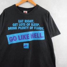 画像1: 90's NIKE 銀タグ USA製 "GO LIKE HELL." プリントTシャツ XXL (1)