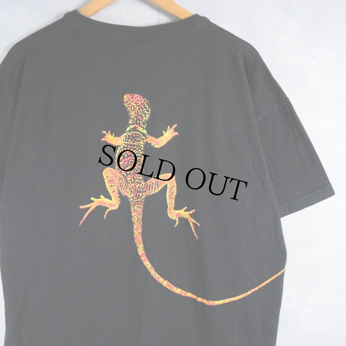 画像1: 90's UNLIMITED Marlboro USA製 ''Lizard'' ポケットTシャツ BLACK XL (1)