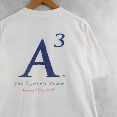 画像2: 90's Rosie The Riveter America's cup "We Can Do It!" 第二次世界大戦 ポスタープリントTシャツ XL (2)